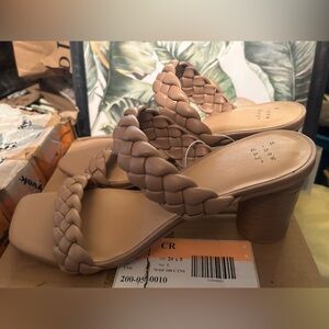 Tan Braided Heeled Sandals new with tag size 12